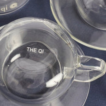 Load image into Gallery viewer, Glass cups + saucers (2 sets) Accessories The Qi 
