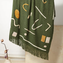 Load image into Gallery viewer, Abstract Throw - Hunter Green Blanket Minna Goods 
