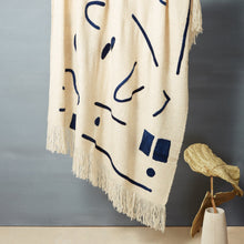 Load image into Gallery viewer, Abstract Throw - Indigo Blanket Minna Goods 
