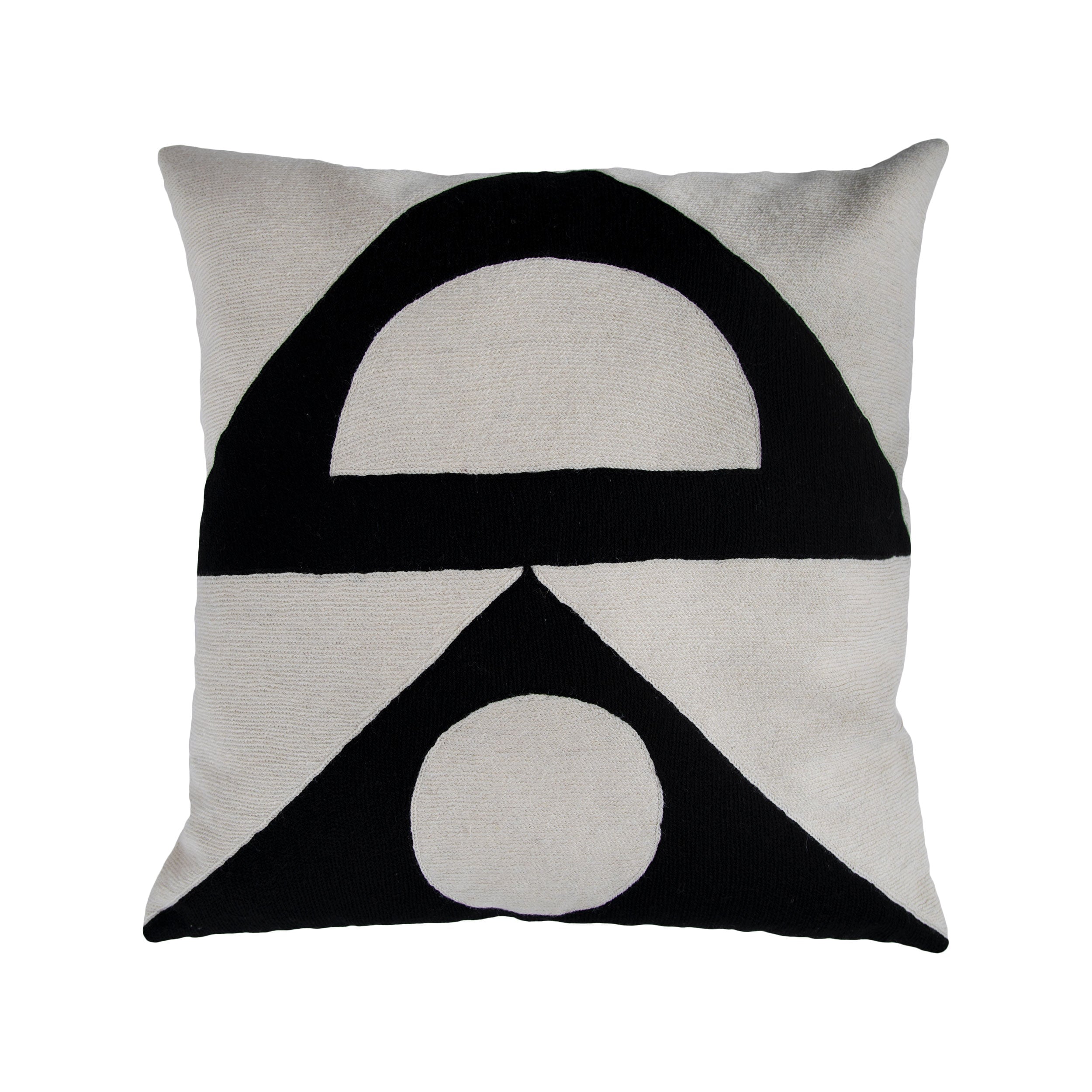 ZAZA SHAPES PILLOW - BLACK Pillow Leah Singh