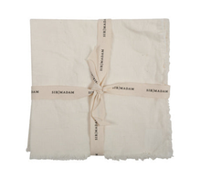 Load image into Gallery viewer, SOLID LINEN NAPKINS, OYSTER WHITE, SET OF 4 Sir|Madam 
