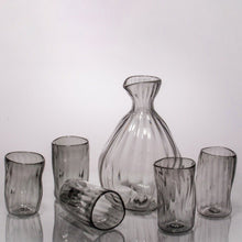 Load image into Gallery viewer, Wabi Sabi Sake Carafe + 5 cups CUPS &amp; GLASSES Andrew Iannazzi Smoke Grey 
