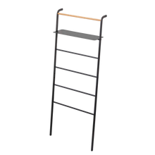 Load image into Gallery viewer, Leaning Ladder Rack with Shelf ORGANIZATION Yamazaki Home Black 
