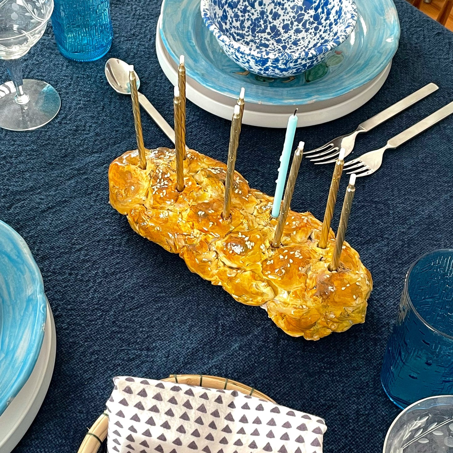 Exclusive Challah Menorah by Janie Korn HOLIDAY Afternoon Light Exclusive