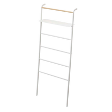 Load image into Gallery viewer, Leaning Ladder Rack with Shelf ORGANIZATION Yamazaki Home White 
