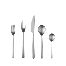 Load image into Gallery viewer, Linea Cutlery - 5 Piece Set FLATWARE Mepra Brushed 
