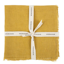 Load image into Gallery viewer, SOLID LINEN NAPKINS, CURRY, SET OF 4 Sir|Madam 
