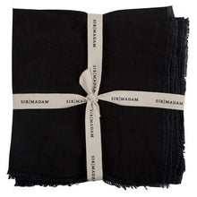 Load image into Gallery viewer, SOLID LINEN NAPKINS, FADED BLACK, SET OF 4 Sir|Madam 
