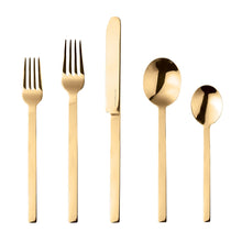 Load image into Gallery viewer, Stile Cutlery - 20 Piece Set FLATWARE Mepra Polished Gold 
