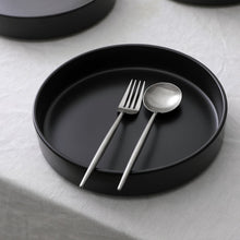 Load image into Gallery viewer, Celina Stoneware Dinnerware Set, Cereal and Dinner Bowls - Black Stoneware Stone + Lain 
