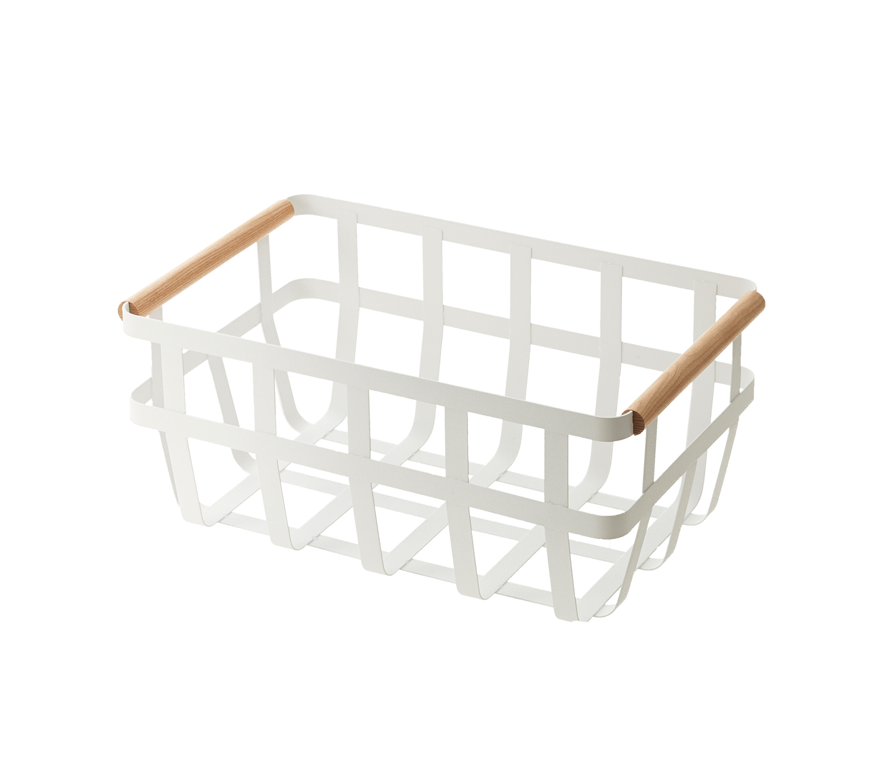 Storage Basket - Steel + Wood Baskets and Bins Yamazaki