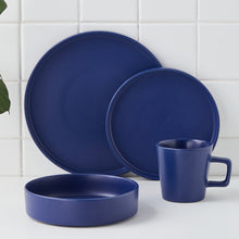 Load image into Gallery viewer, Cleo Stoneware Dinnerware Set - Blue Stoneware Stone + Lain 
