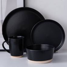 Load image into Gallery viewer, Jules Stoneware Dinnerware Set - Black Stoneware Stone + Lain 

