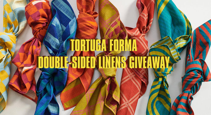 TORTUGA FORMA: DOUBLE-SIDED LINENS GIVEAWAY