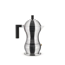 Load image into Gallery viewer, Pulcina Espresso Maker Coffee Makers Alessi Stainless Black 3 Cups 
