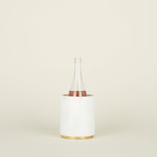 Load image into Gallery viewer, Simple Marble and Brass Utility Canister Utensil Holders Hawkins New York 
