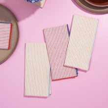 Load image into Gallery viewer, Carnival Stripe Napkins, Set of 4 Napkins Atelier Saucier 
