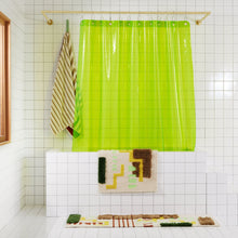 Load image into Gallery viewer, Sun Shower Curtain, Lime Shower Curtains Quiet Town 
