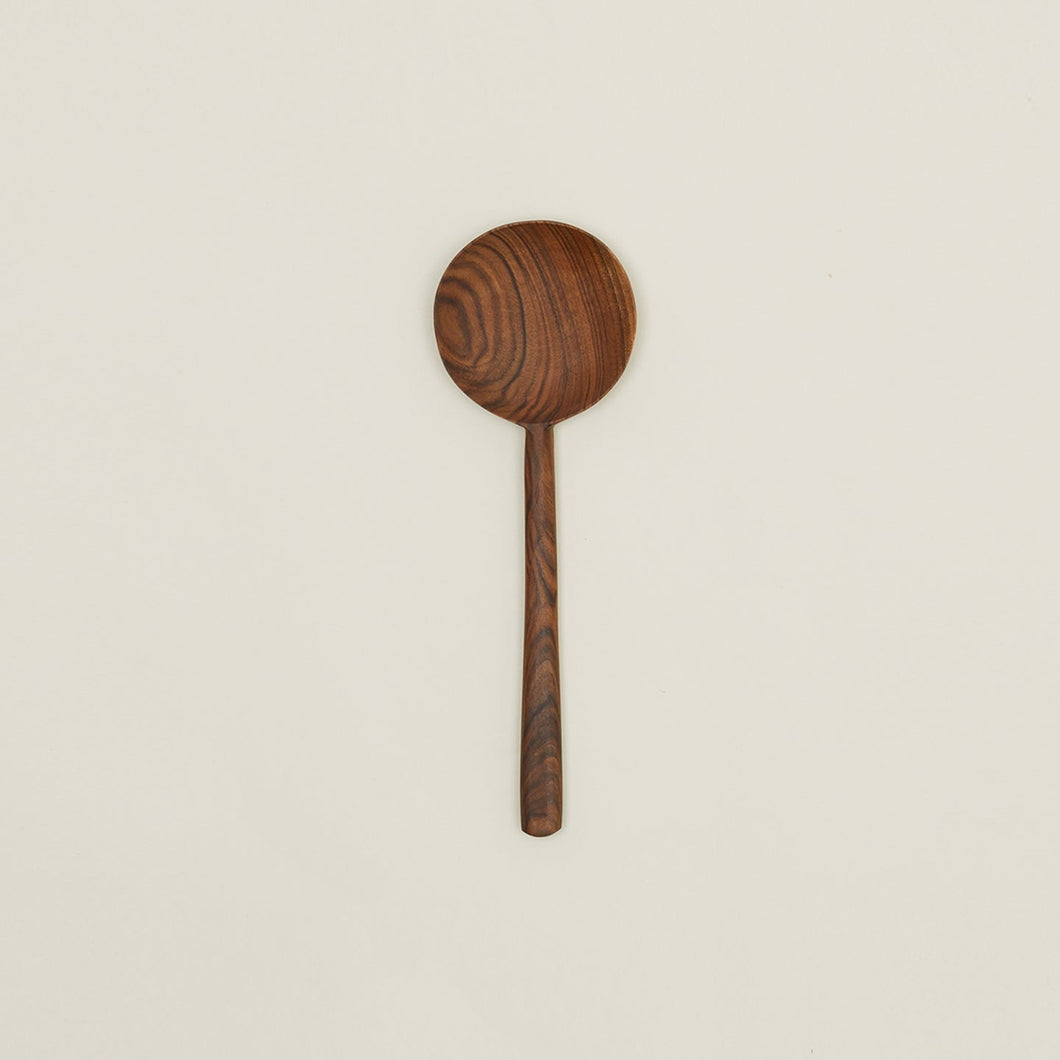 Hand Carved Spoon Hawkins New York Large Round 