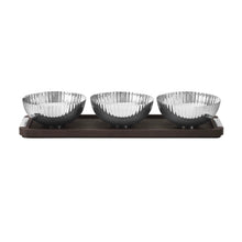 Load image into Gallery viewer, Bernadotte Triple Bowl Set with Wood Tray Georg Jensen 
