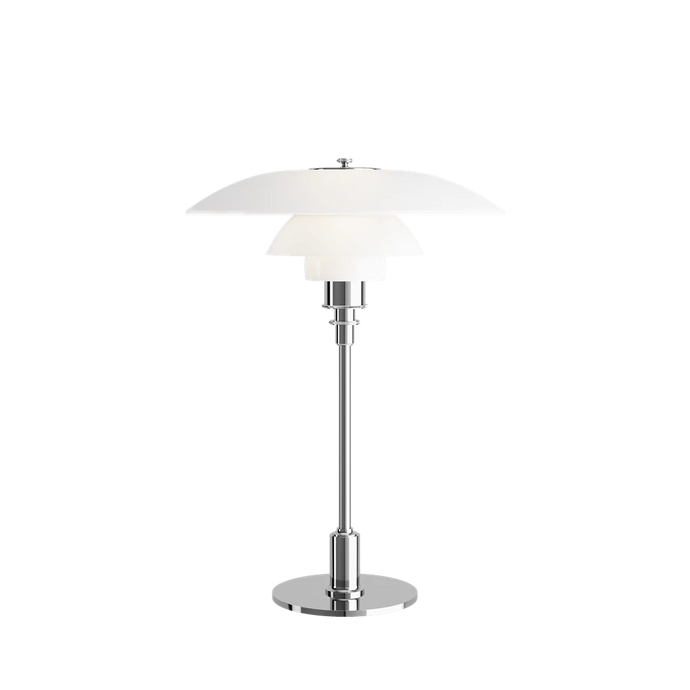 PH 3½-2½ Glass Table Lamp Table & Desk Lamps Louis Poulsen Chrome 