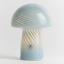 Load image into Gallery viewer, Portable Mini Glass Mushroom Lamp, Blue lighting Humber 
