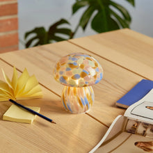 Load image into Gallery viewer, Portable Chubby Open Top Glass Mushroom Lamp, Kaleidoscope Portable Lamps Humber 
