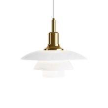 Load image into Gallery viewer, PH 3½-3 Glass Pendant Lamp Ceiling &amp; Pendant Lamps Louis Poulsen Brass 
