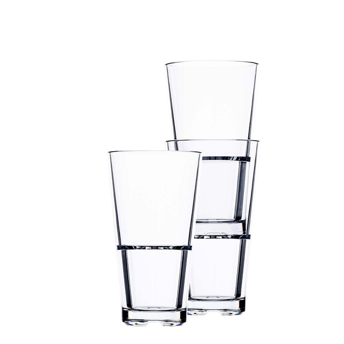 Club Stack Hi-Ball Glass - Set of 6 Outdoor Drinkware Bold Drinkware 12 oz. 
