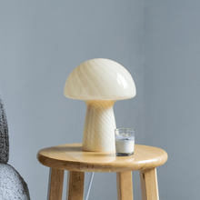 Load image into Gallery viewer, Glass Mushroom Table Lamp, Petite Close Top, Butter lighting Humber 
