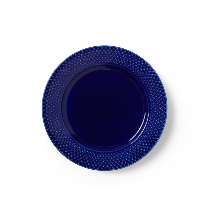 Rhombe Color Lunch Plate Side Plates Lyngby Dark Blue 9.1