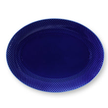 Load image into Gallery viewer, Rhombe Color Oval Serving Dish Serving Platters Lyngby Dark Blue W: 13.8&quot; D: 10.4&quot; 
