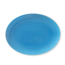 Load image into Gallery viewer, Rhombe Color Oval Serving Dish Serving Platters Lyngby Blue W: 11.2&quot; D: 8.5&quot; 
