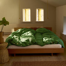 Load image into Gallery viewer, Baek&amp;Bolge Duvet Set, Green / Sand Comforter Covers JUNA 
