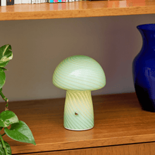 Load image into Gallery viewer, Portable Mini Glass Mushroom Lamp, Green lighting Humber 
