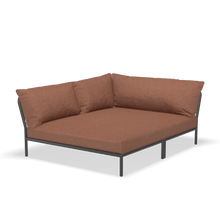 Load image into Gallery viewer, Level 2 Cozy Corner Outdoor Lounge Chairs Houe Rust Dark Grey Left
