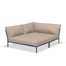 Load image into Gallery viewer, Level 2 Cozy Corner Outdoor Lounge Chairs Houe Papyrus Dark Grey Left
