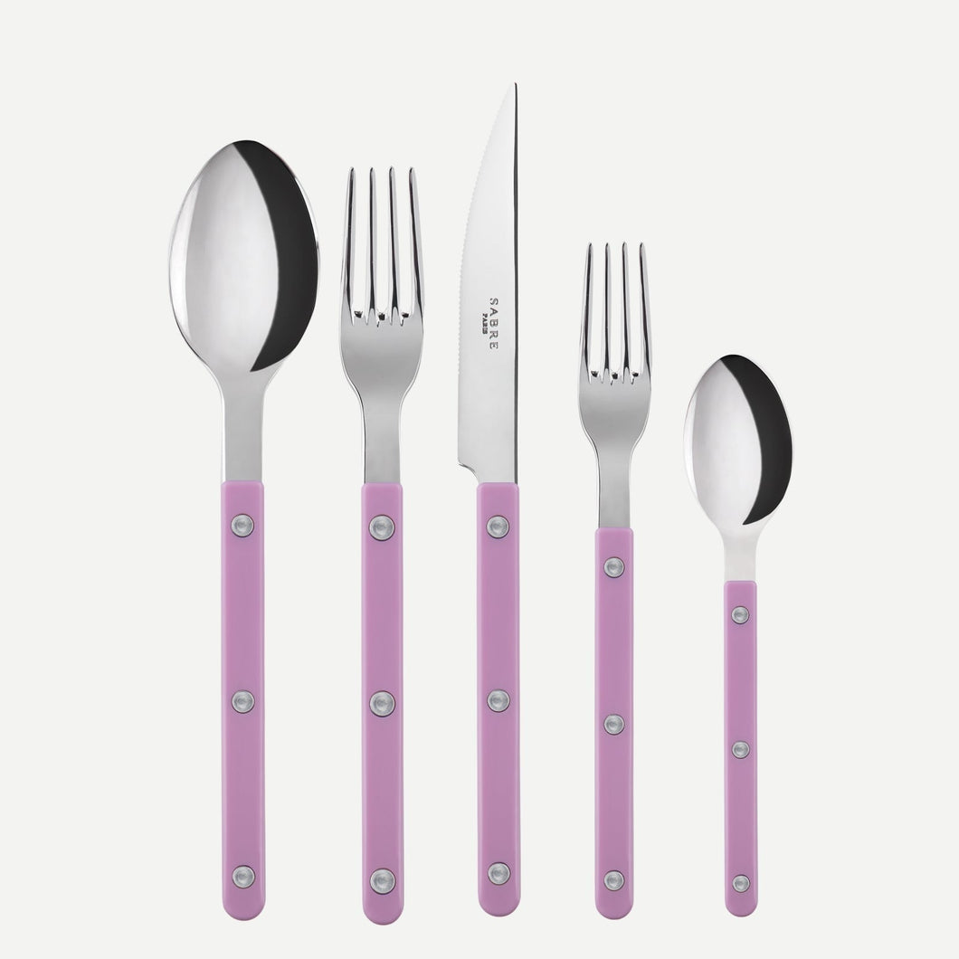 Bistrot, Solid Pink Sabre Flatware Set of 4 