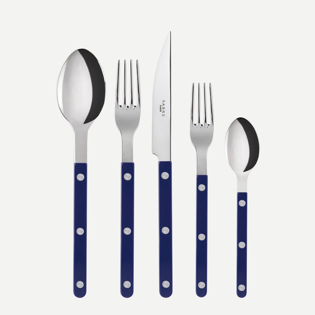 Bistrot, Solid Navy blue Sabre Flatware Set of 20 