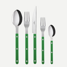 Load image into Gallery viewer, Bistrot, Solid Garden Green Sabre Flatware Set of 20 
