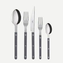 Load image into Gallery viewer, Bistrot, Solid Dark grey Sabre Flatware Set of 20 
