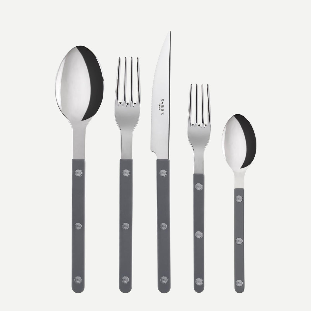 Bistrot, Solid Dark grey Sabre Flatware Set of 20 