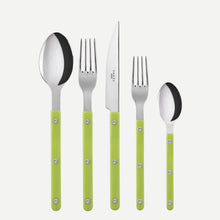 Load image into Gallery viewer, Bistrot, Solid Lime Sabre Flatware Set of 20 
