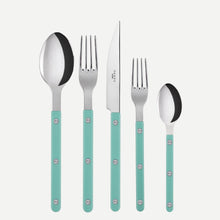 Load image into Gallery viewer, Bistrot, Solid Pastel green Sabre Flatware Set of 20 
