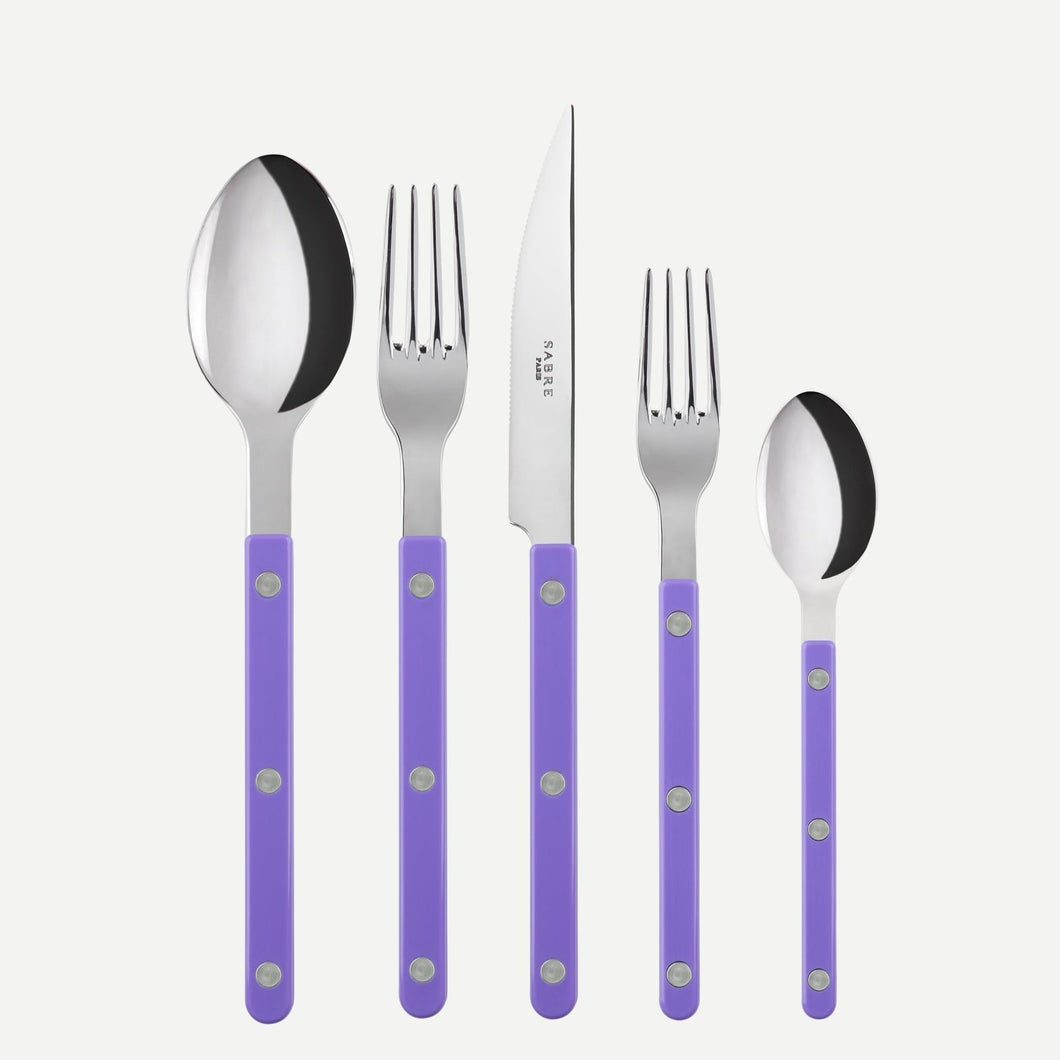 Bistrot, Solid Purple Sabre Flatware Set of 20 