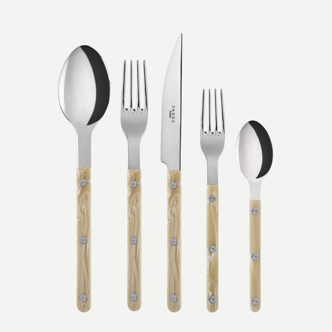 Bistrot, Faux Horn Sabre Flatware Set of 20 