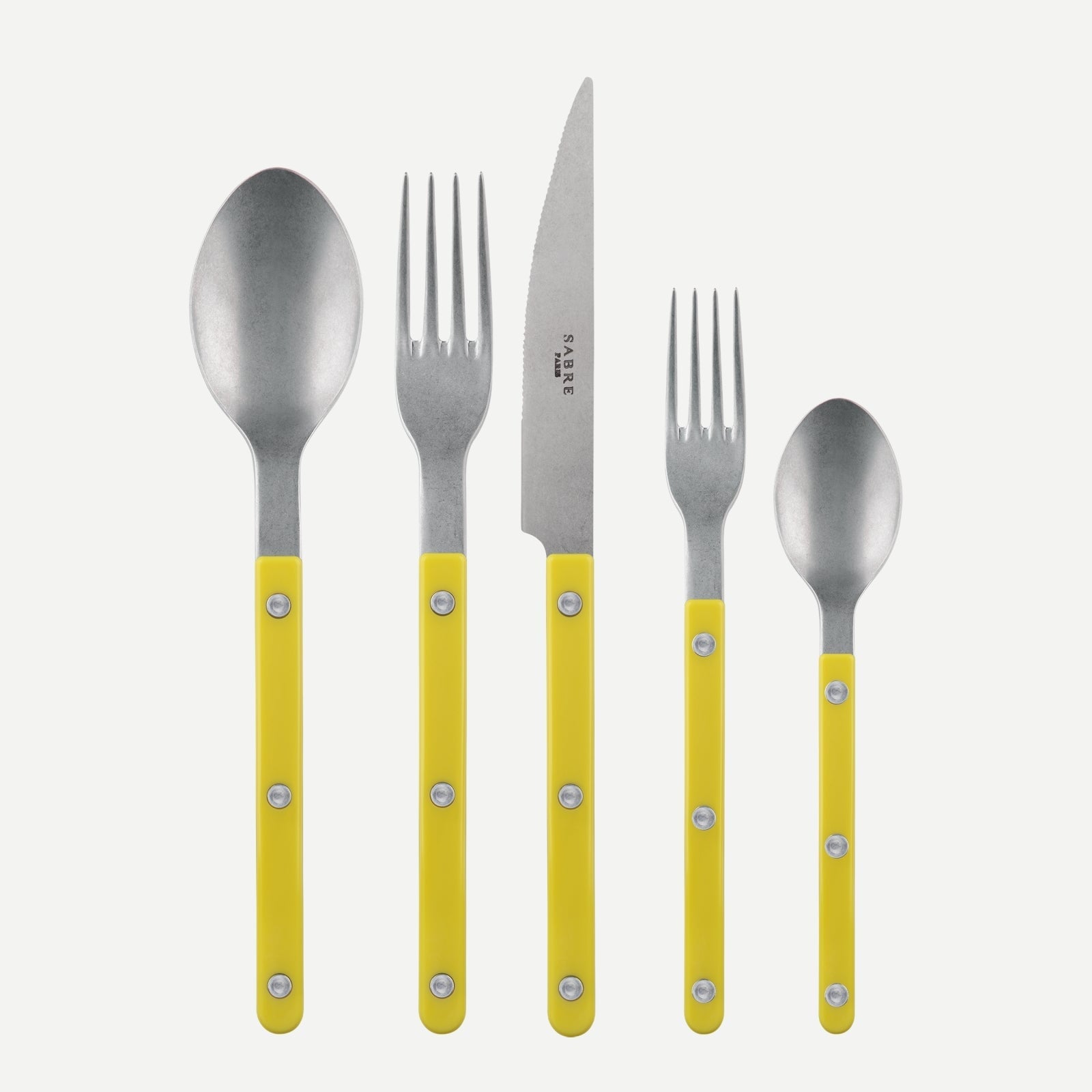 Bistrot Flatware Set of 20, Yellow Flatware Sets Sabre 