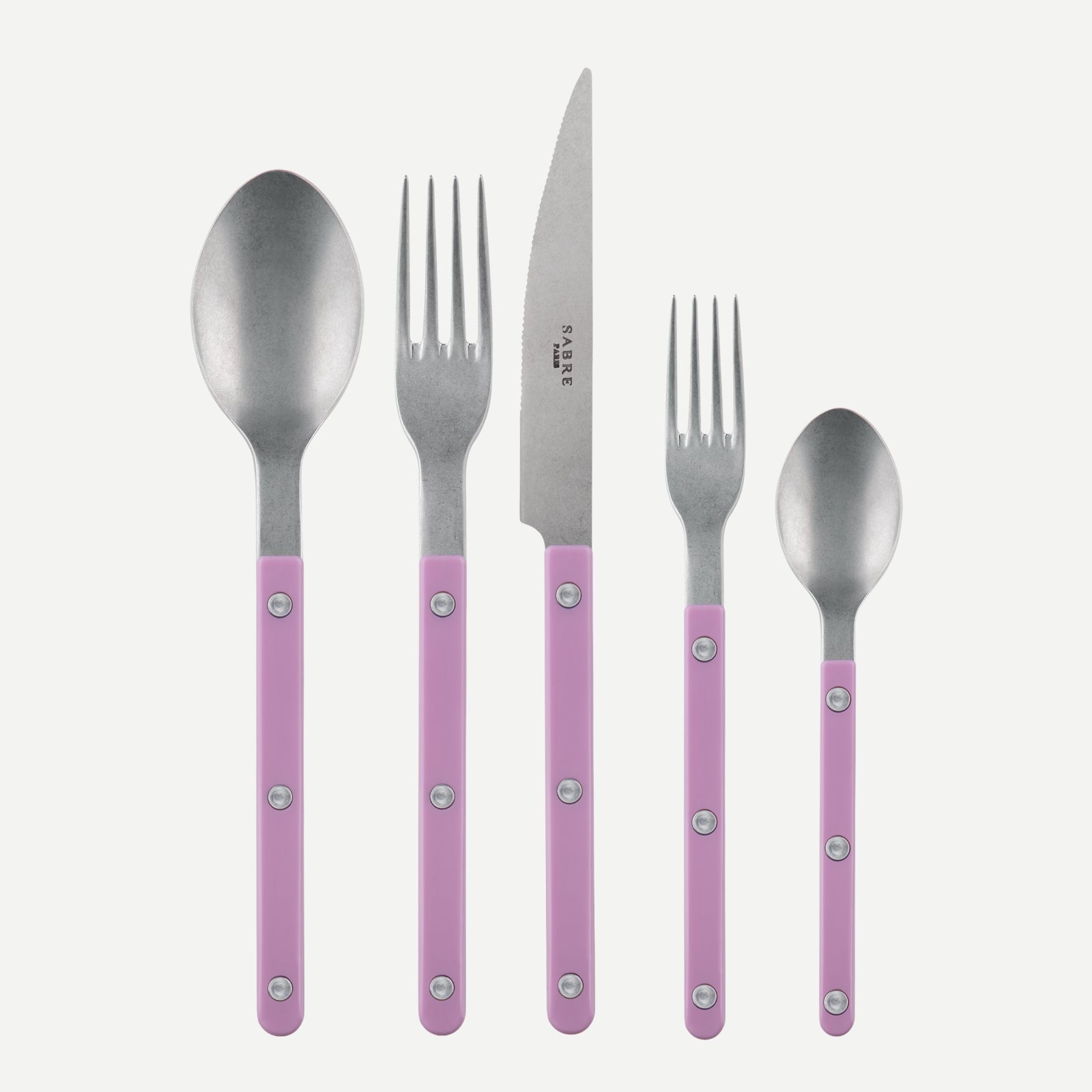 Bistrot Flatware Set of 20, Pink Flatware Sets Sabre 