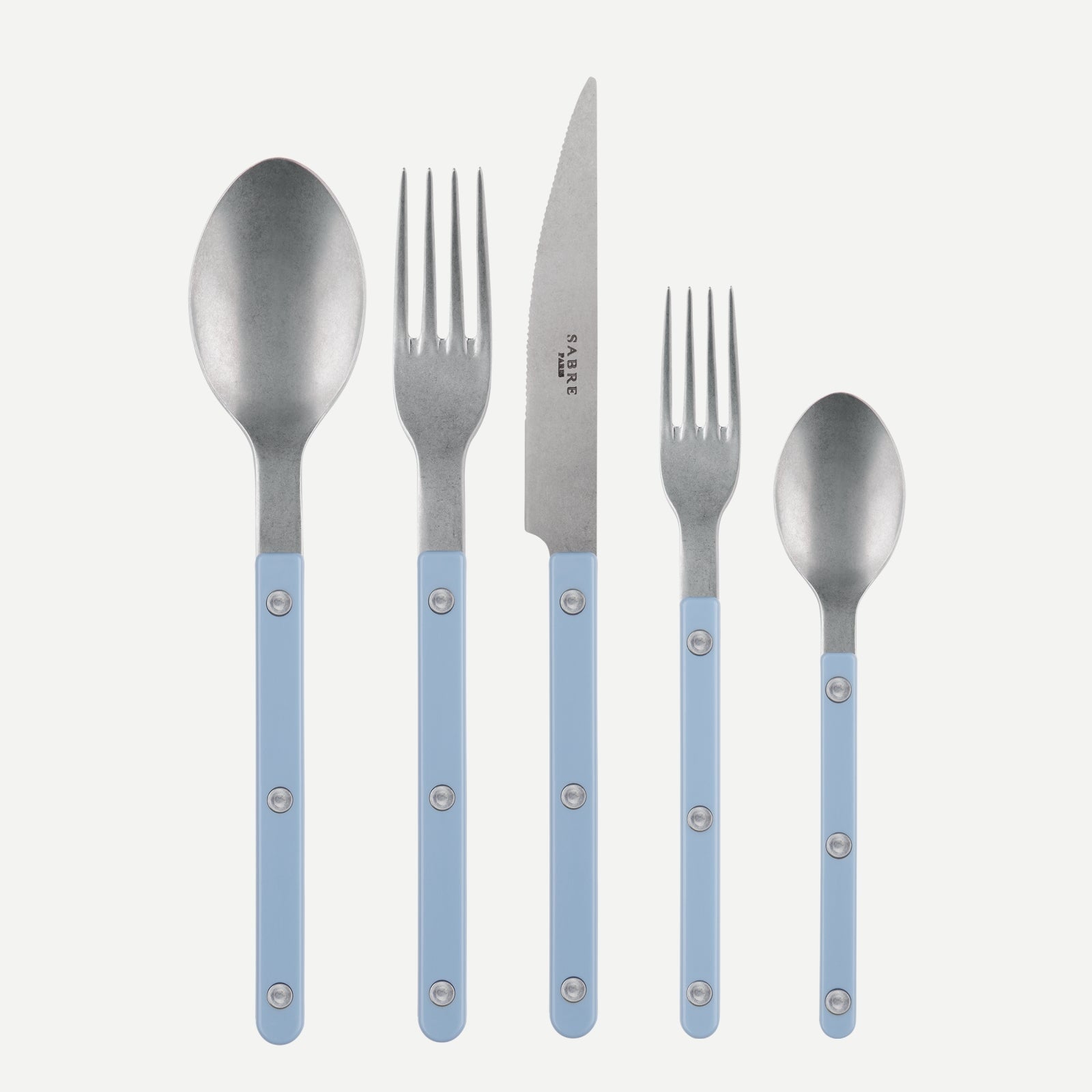 Bistrot Flatware Set of 20, Pastel Blue Flatware Sets Sabre 