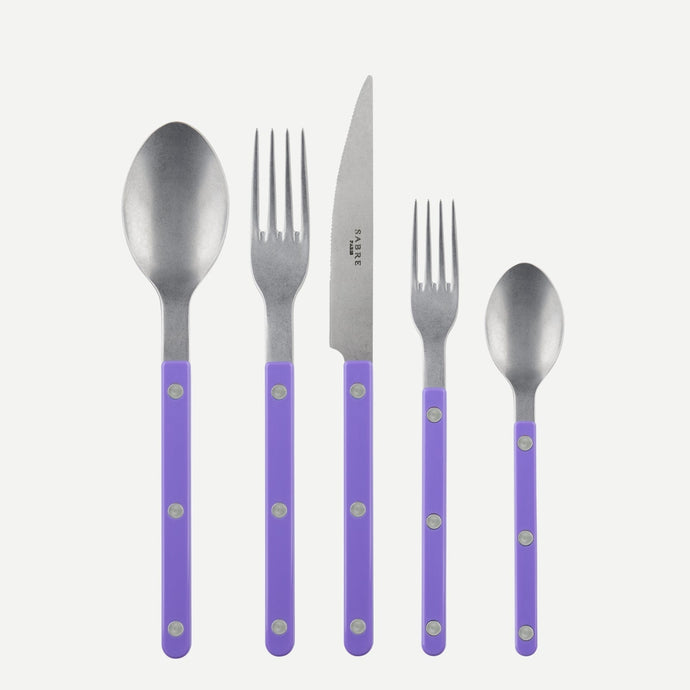 Bistrot Flatware Set of 20, Purple Flatware Sets Sabre 